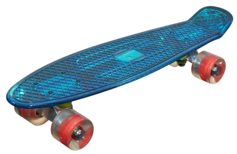 Billede af MCU-Sport Blå Transparent LED Skateboard m/LED LYS + ABEC7