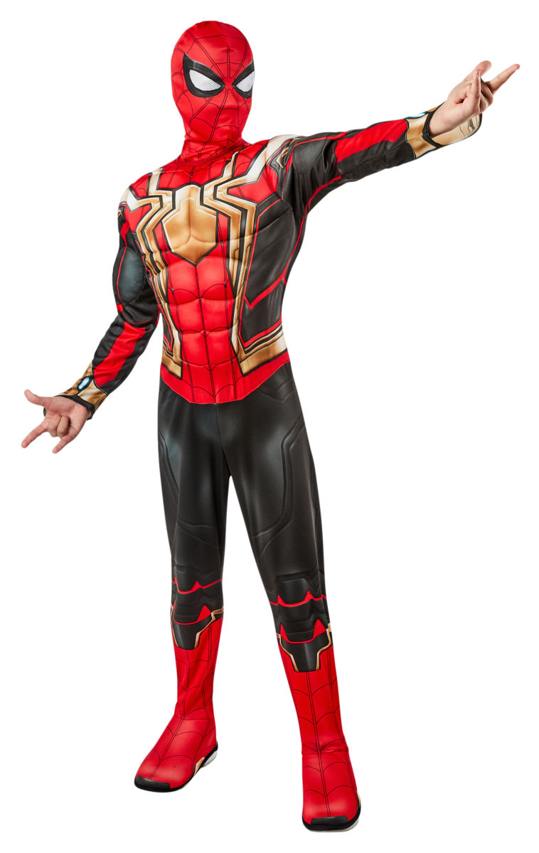 Se Marvel Spiderman No Way Home Iron-Spider Deluxe Kostume (3-10 år) hos MM Action