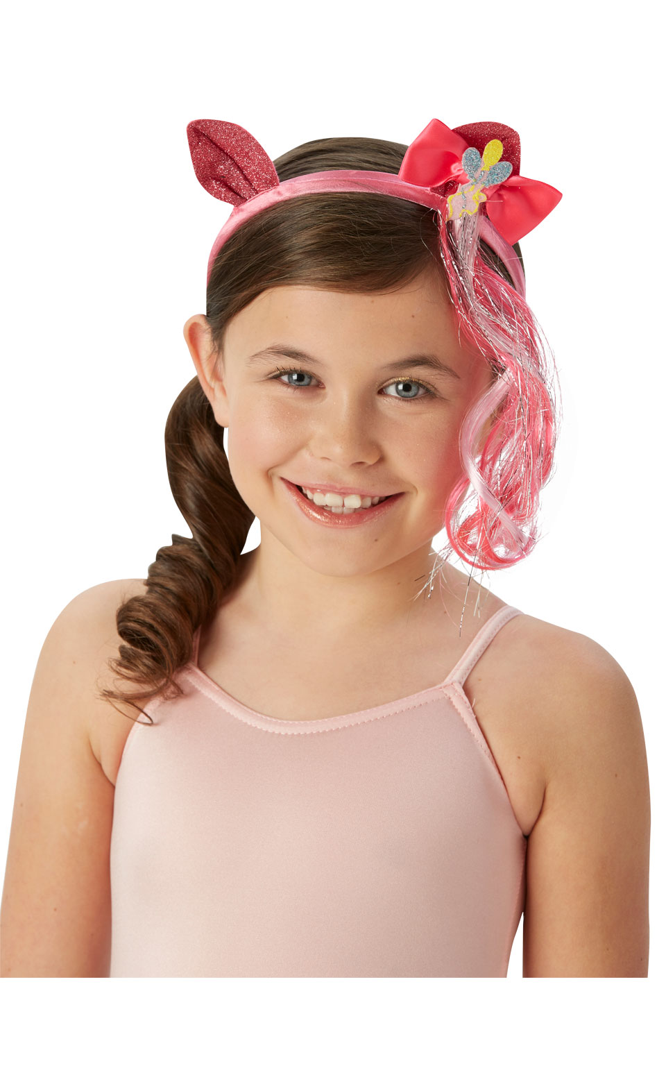 Billede af My Little Pony Pinkie Pie hårbøjle med ører og pandehår