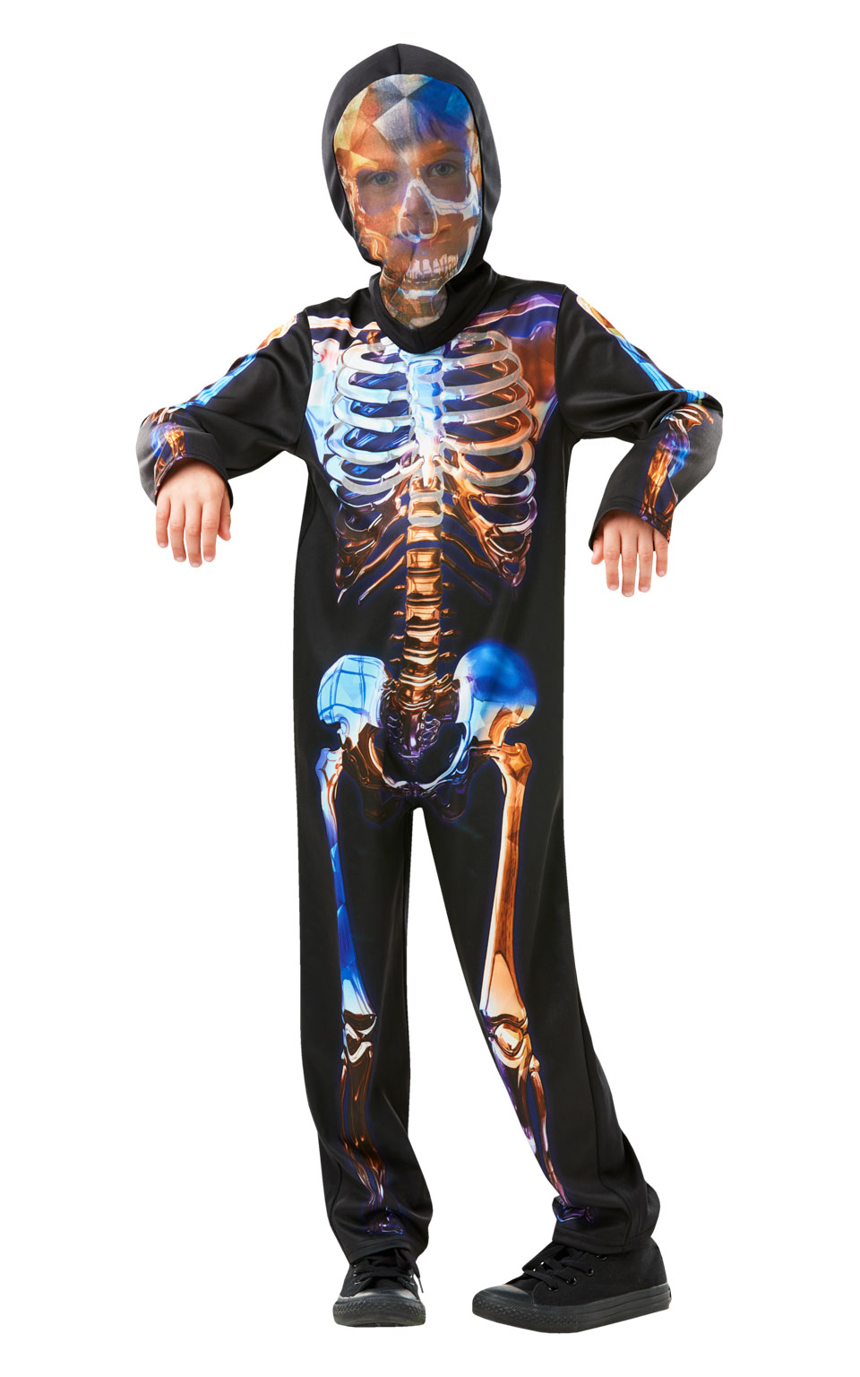 Billede af Skelet Halloween Glow-in-the-dark Kostume til børn