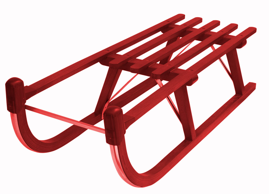 Træ Klassisk Kælk, Rød (Udgået)