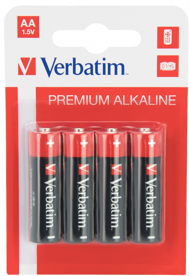 Verbatim 4 stk AA batterier