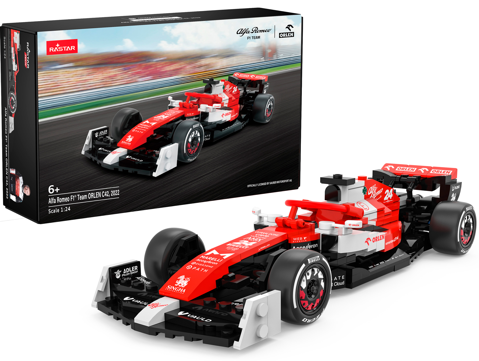 Billede af Alfa Romeo F1 Team Orlen C42 Byggeklodser sæt Bil 1:24 (Fra 6 år)