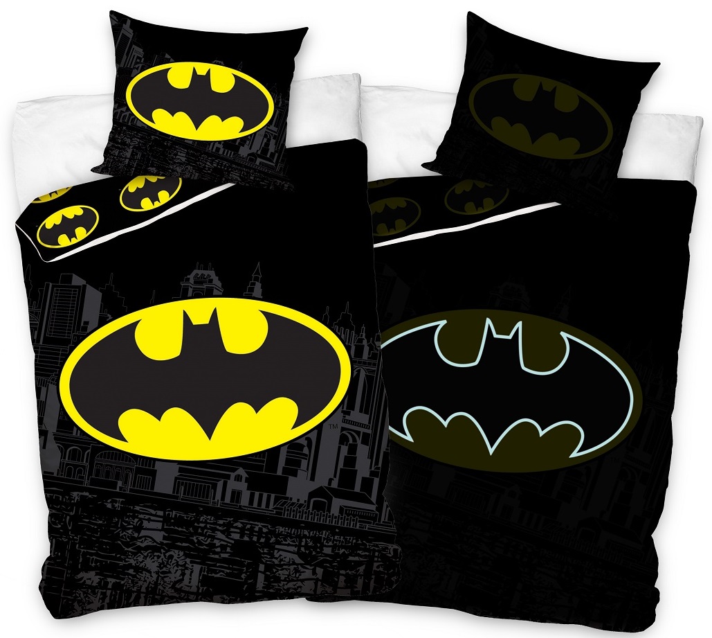 Se Batman Glow In Dark Sengetøj 140 X 200, 100 Procent Bomuld hos MM Action