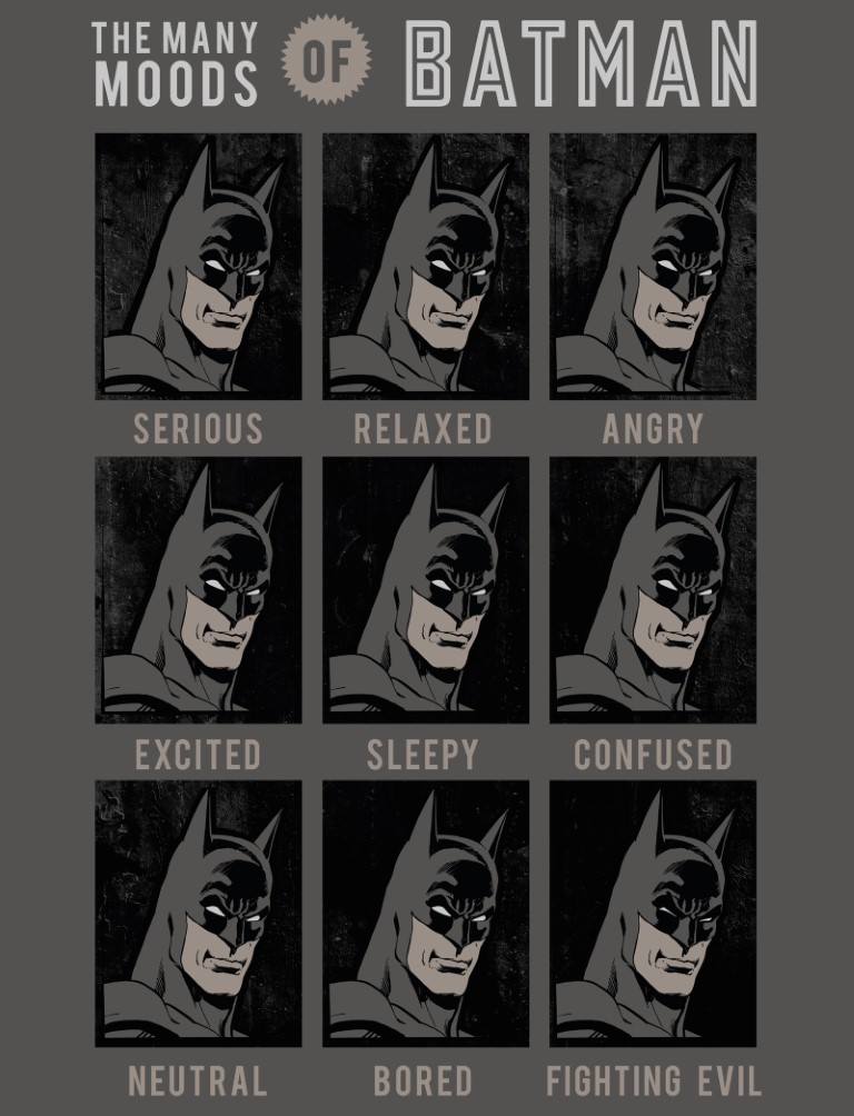 Billede af Batman Moods Fleece tæppe - 130 x 170 cm