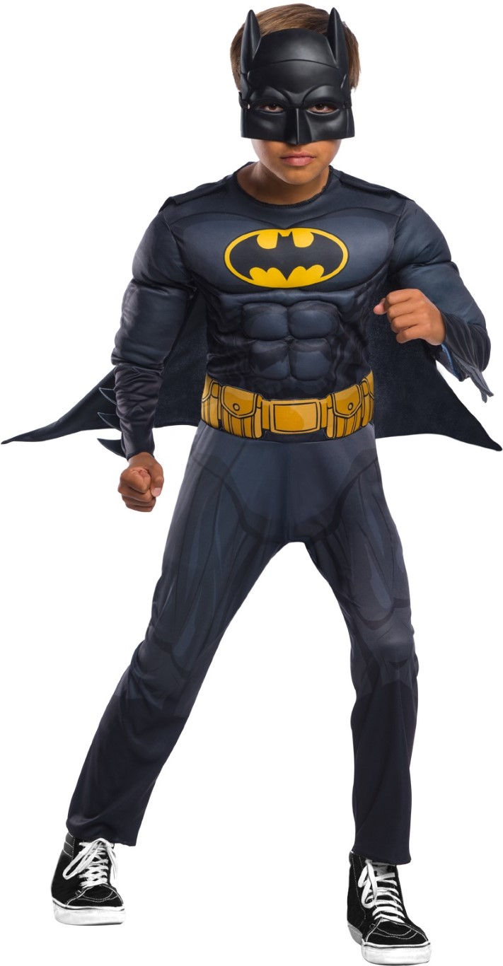 Billede af Batman Muskel Deluxe Kostume (3-10 år)