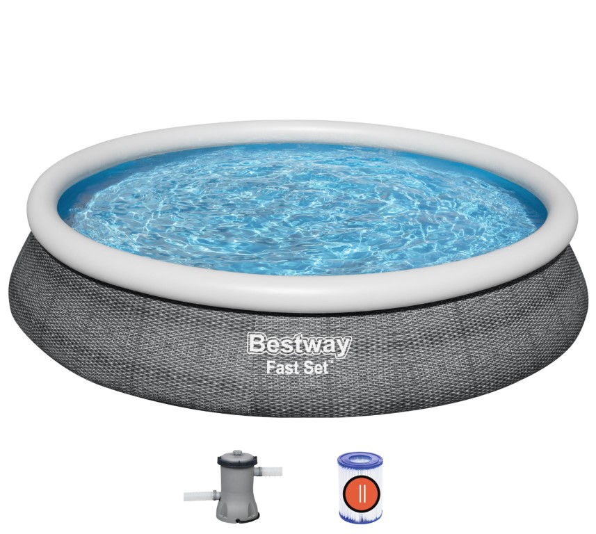 Se Fast Set Pool Grey 9.677L 457x84 cm hos MM Action