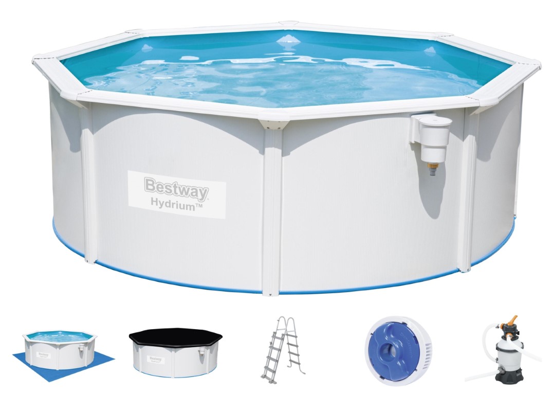 Billede af Bestway Hydrium 360 x 120 cm stål pool m/sandfilter, stige mv