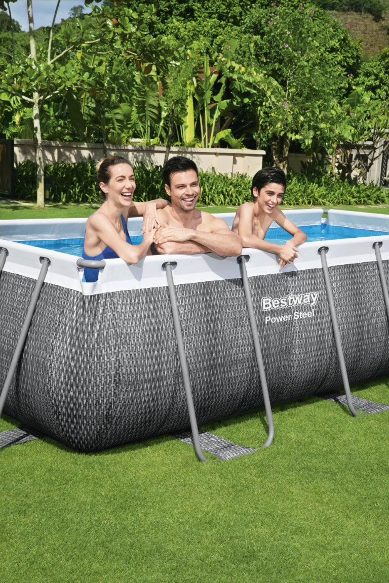 Bestway Steel 404 x 201 x 100 cm Rektangulær Pool m/pumpe m.v. Kr. 2.999 - på lager til omgående levering