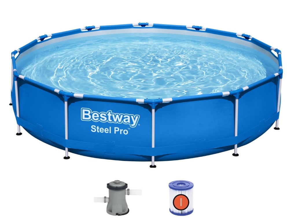 Bestway Steel Pro Frame Pool 366 x 76 cm m/pumpe
