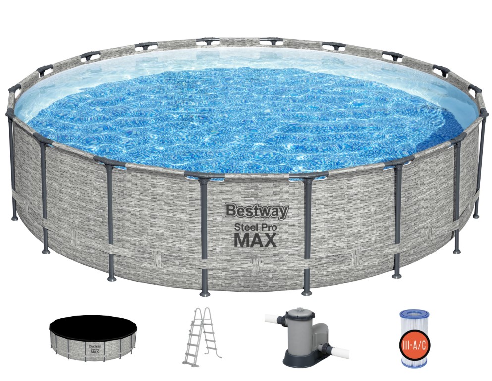 Billede af Bestway Steel Pro Max Frame Pool 549 x 122cm m/pumpe, stige - Ny Model