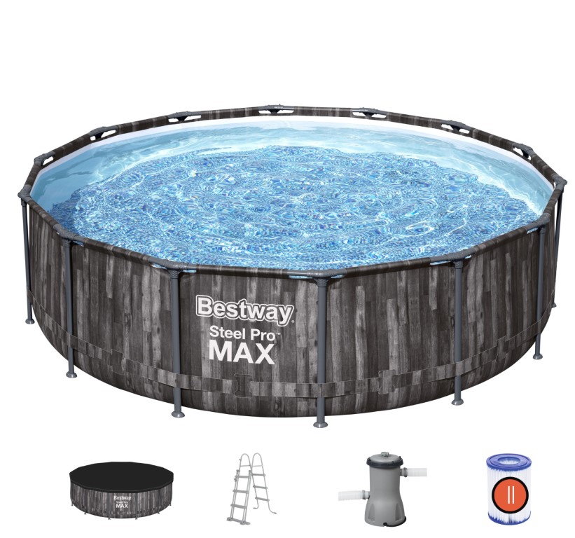 Bestway Steel Pro MAX Frame Pool 427 x 107cm m/pumpe,stige - Ny Model