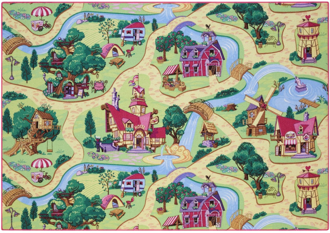 Bil Legetæppe Candy Town 140 x 200 cm