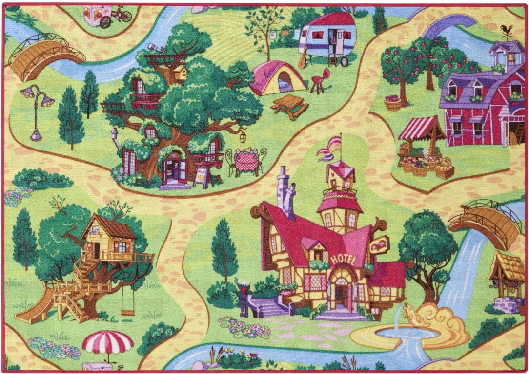 Se Bil Legetæppe Candy Town 95 x 133 cm hos MM Action