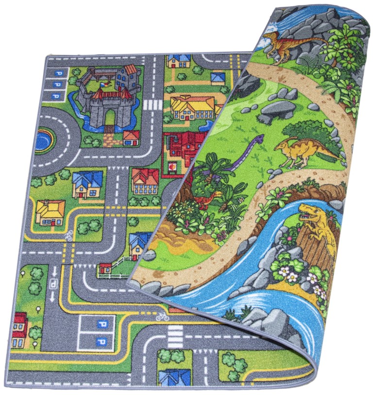 Billede af Bil Vendbart Playcity / Dino biltæppe 95x133 cm hos MM Action