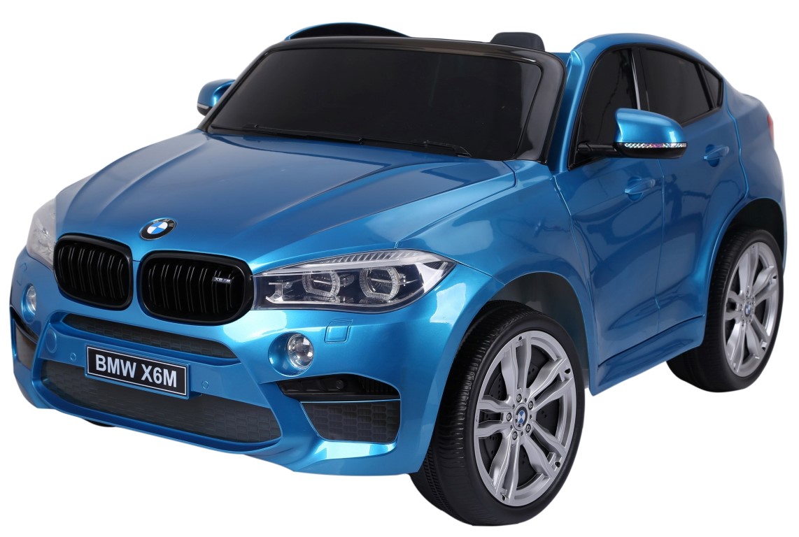 Billede af BMW X6 M 12v XXL Blå-Lakering m/Gummihjul + 2.4G + 10AH