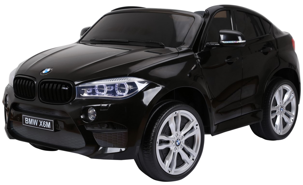 Se BMW X6 M 12v XXL Sort m/Gummihjul + 2.4G + 10AH hos MM Action