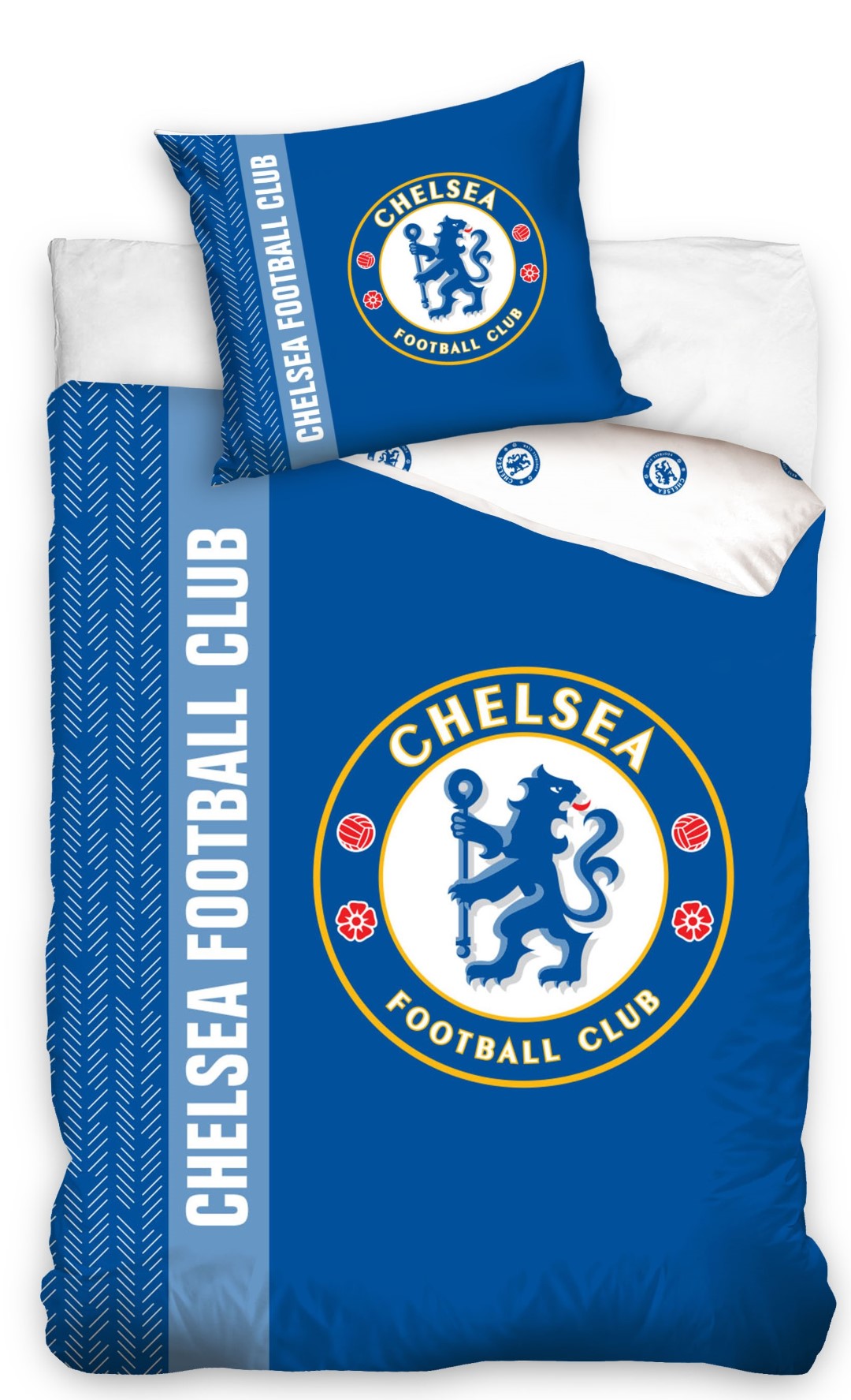 Se Chelsea F.C. Sengetøj 2 150 X 210 Cm - 100 Procent Bomuld hos MM Action