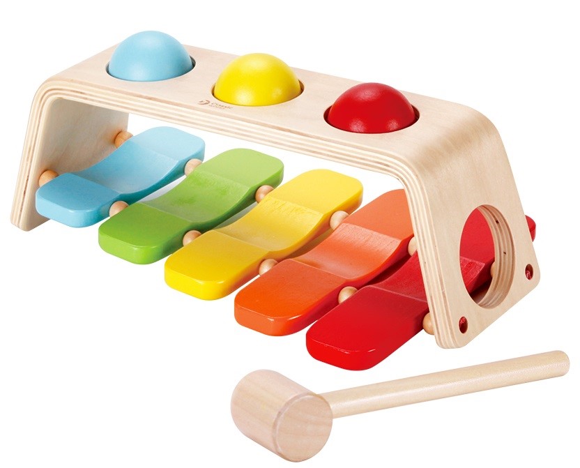 Billede af Classic 2-i-1 Xylophone & Hammerbænk i træ (fra 12 m)