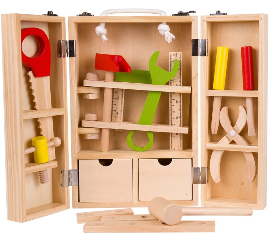 Billede af Classic World Træ Stor Værktøjskasse til børn (fra 3 år)