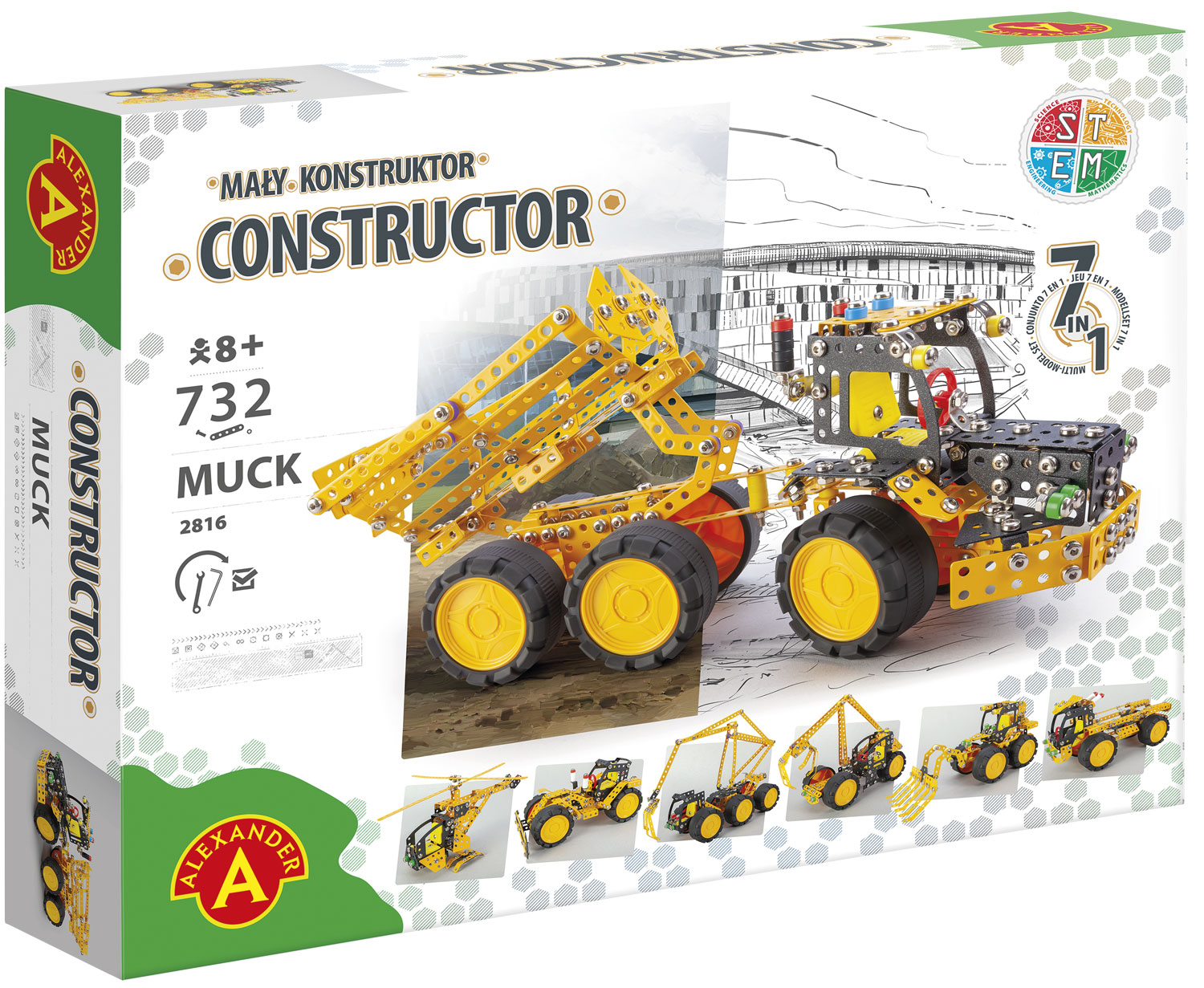 Se Constructor Pro Muck 7-i-1 Metal Konstruktionsbyggesæt hos MM Action