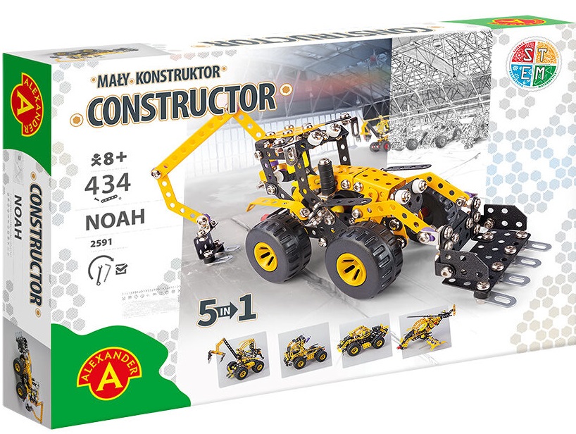 Se Constructor Pro NOAH 5-i-1 Metal Konstruktionsbyggesæt hos MM Action