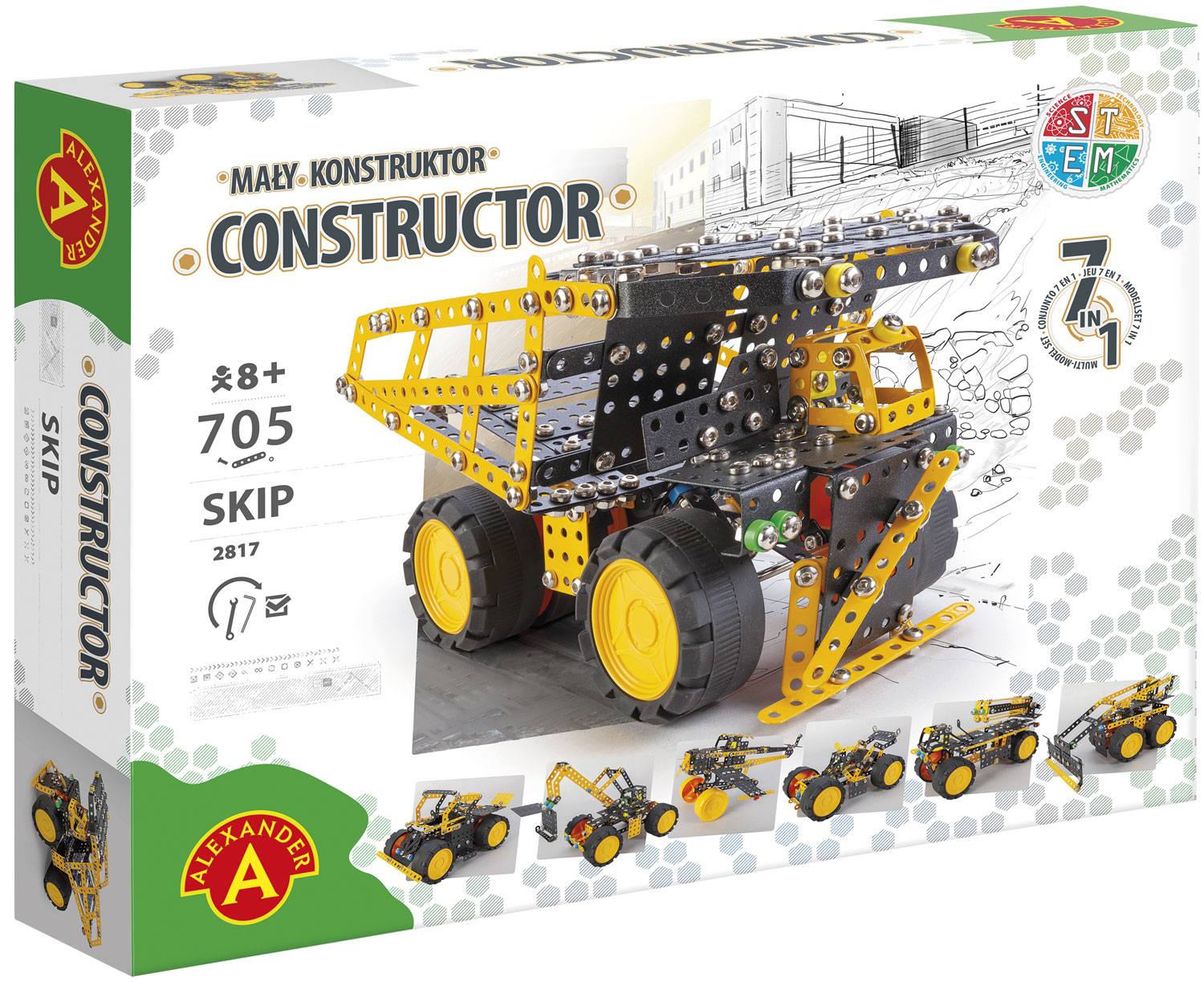 Billede af Constructor Pro Skip 7-i-1 Metal Konstruktionsbyggesæt