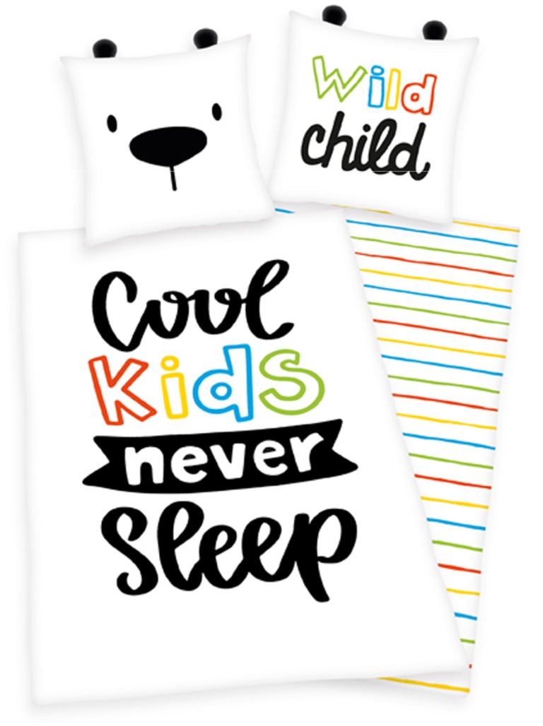 Se Cool Kids Never Sleep Sengetøj - 100 Procent Bomuld hos MM Action