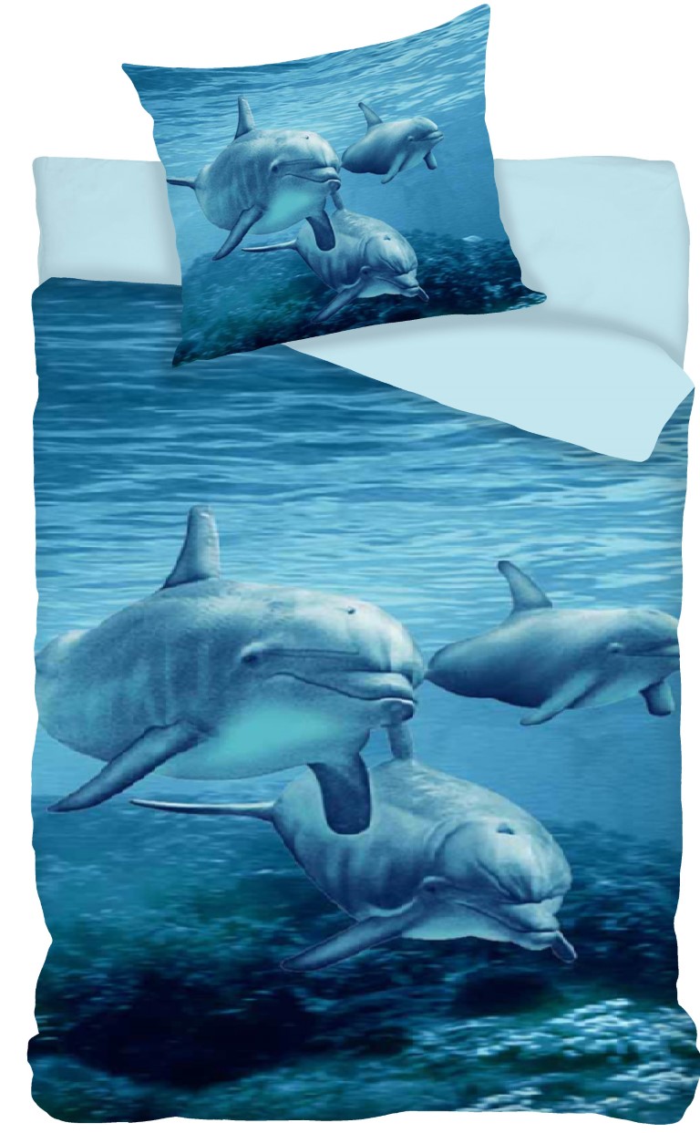 Billede af Delfin Sengetøj 140x200cm, 100 procent bomuld hos MM Action