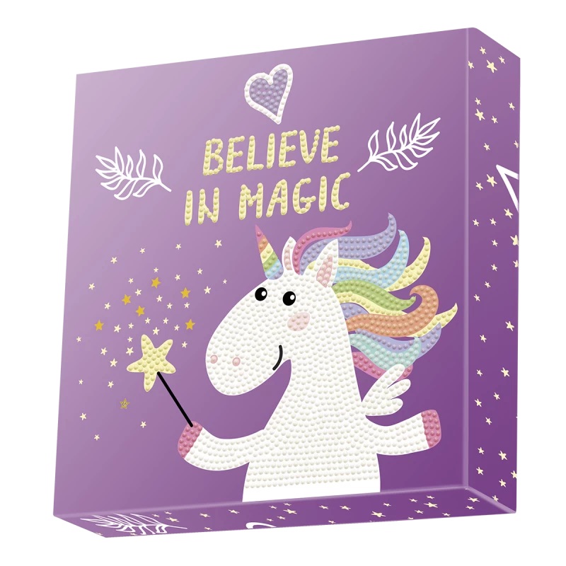 Billede af Diamond Dotz Box 22 x 22 cm - Unicorn Believe in Magic