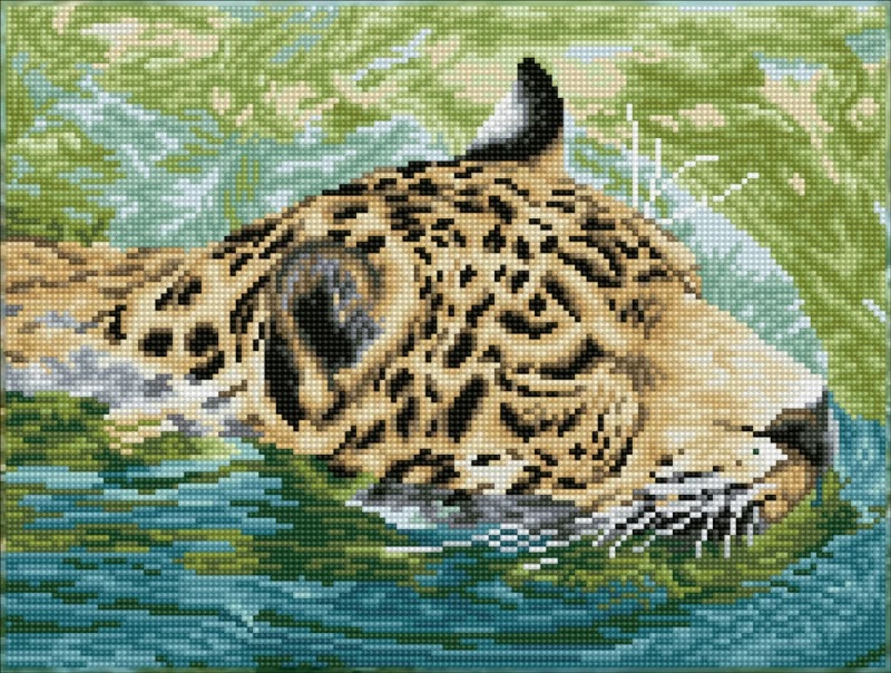 Billede af Diamond Dotz Squares 31 x 41 cm - Leopard