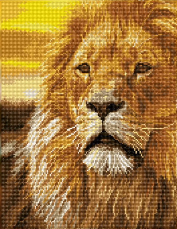 Billede af Diamond Dotz Squares 45 x 35 cm - Løve