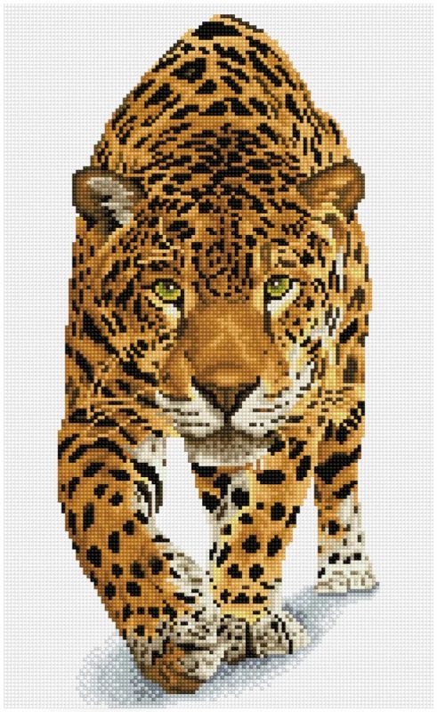 Billede af Diamond Dotz Squares 52 x 32 cm - Leopard