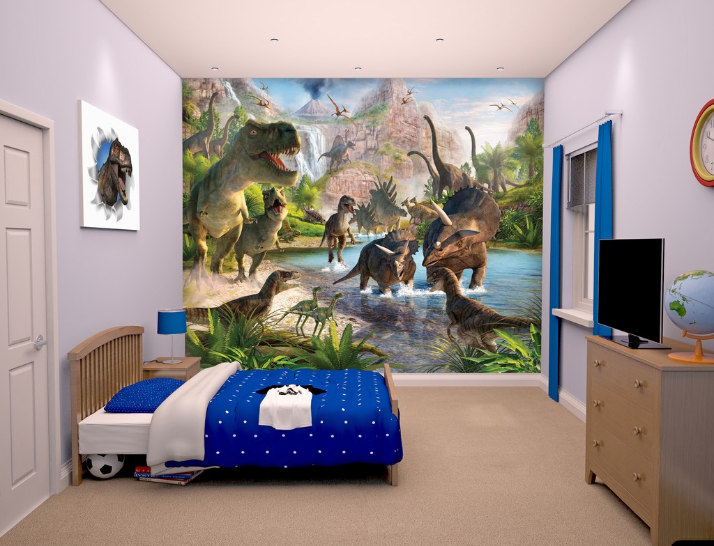 Se Dinosaur Land tapet 243 x 305 cm hos MM Action