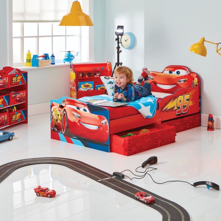 Disney biler seng m/opbevaring (140cm) kr. 1.649 pÃ¥ lager til ... Seng på opbevaring