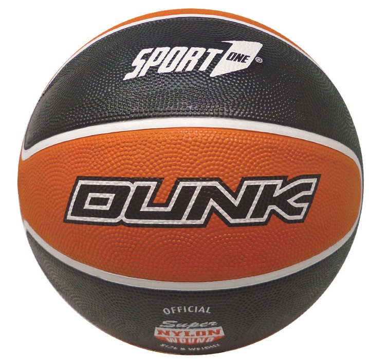 Se Dunk Basketball Str. 7 Sort/Orange hos MM Action