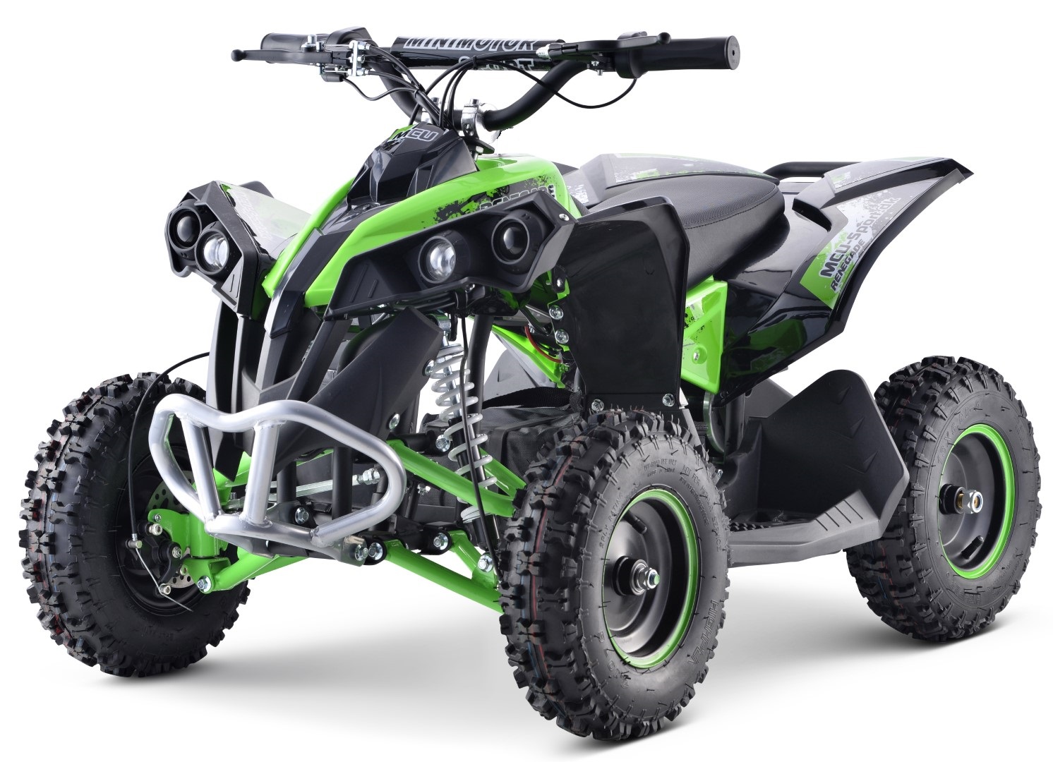 Se EL Mini ATV Renegade 1000W m/fart begrænser+lys Grøn hos MM Action