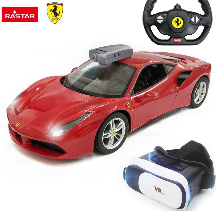 Se Ferrari 488 GTB Fjernstyret Bil m/VR briller + Kamera 1:14 hos MM Action