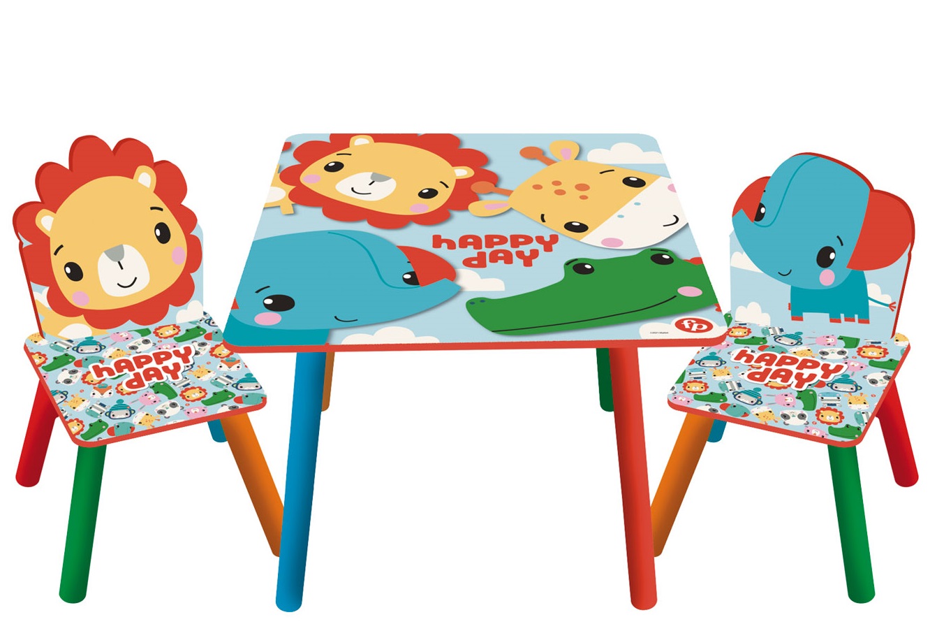 Se Fisher-Price Træ Bord Med Stole hos MM Action