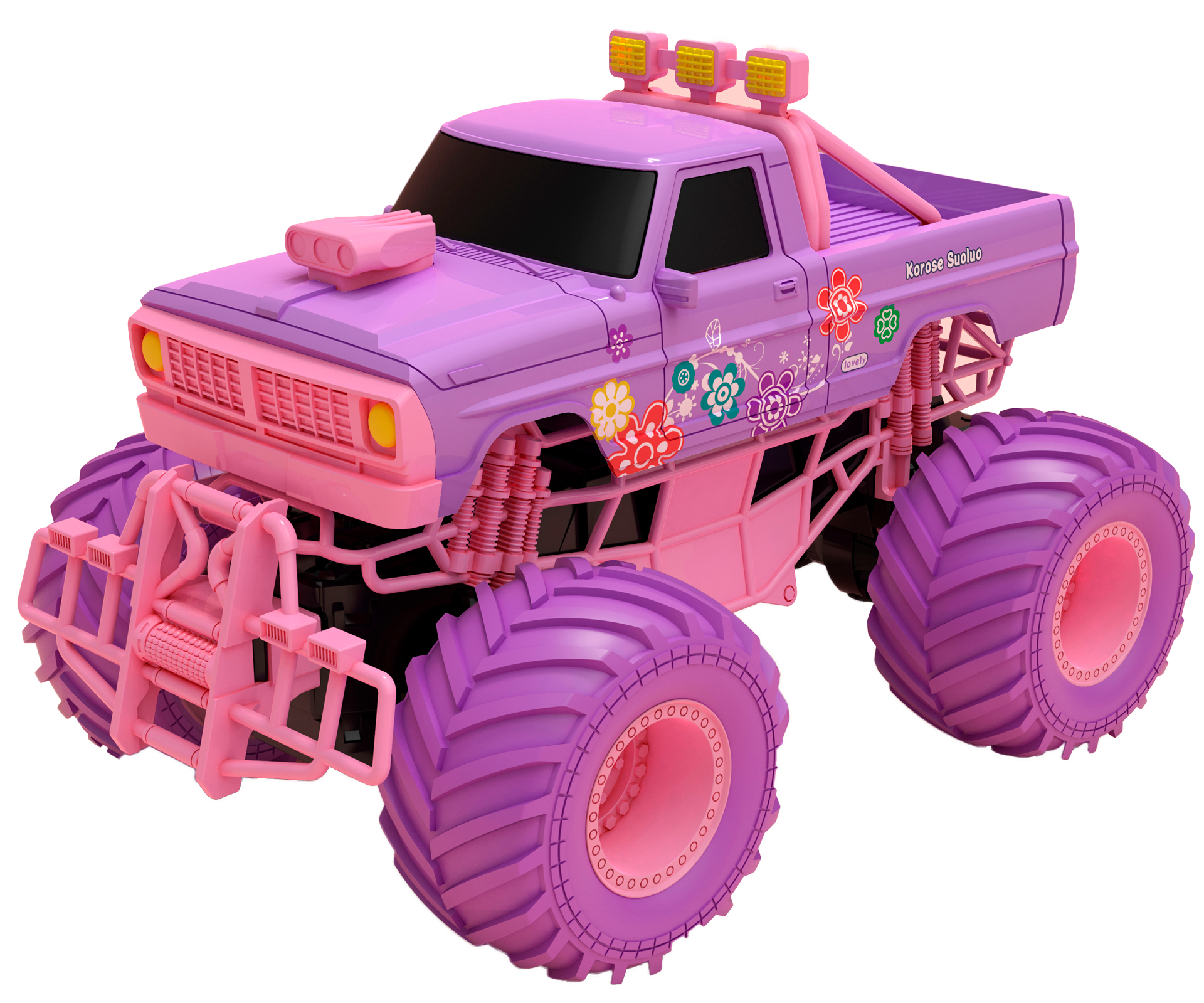 Billede af Fjernstyret Monstertruck SuoLuo 2.4G 1:18 Pink