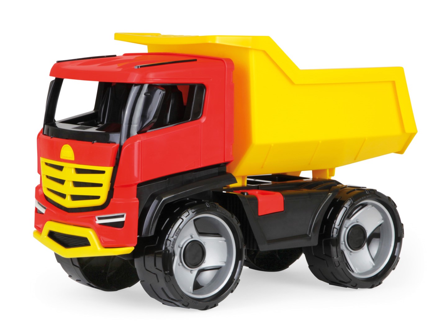 Se GIGA TRUCKS Kæmpe dumper i titanium, 51 cm hos MM Action