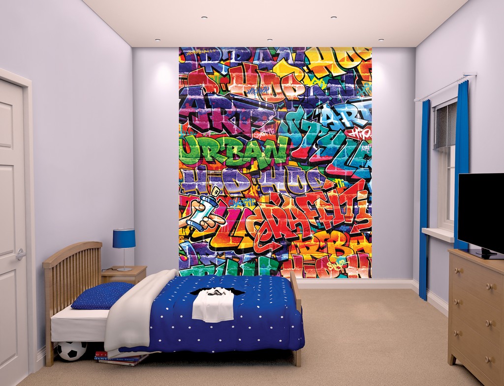 Graffiti 243 x 203 cm Kr. 399 - på lager til omgående levering