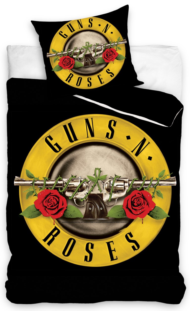 Se Guns N' Roses Sengetøj 160X200 Cm - 100 Procent Bomuld hos MM Action