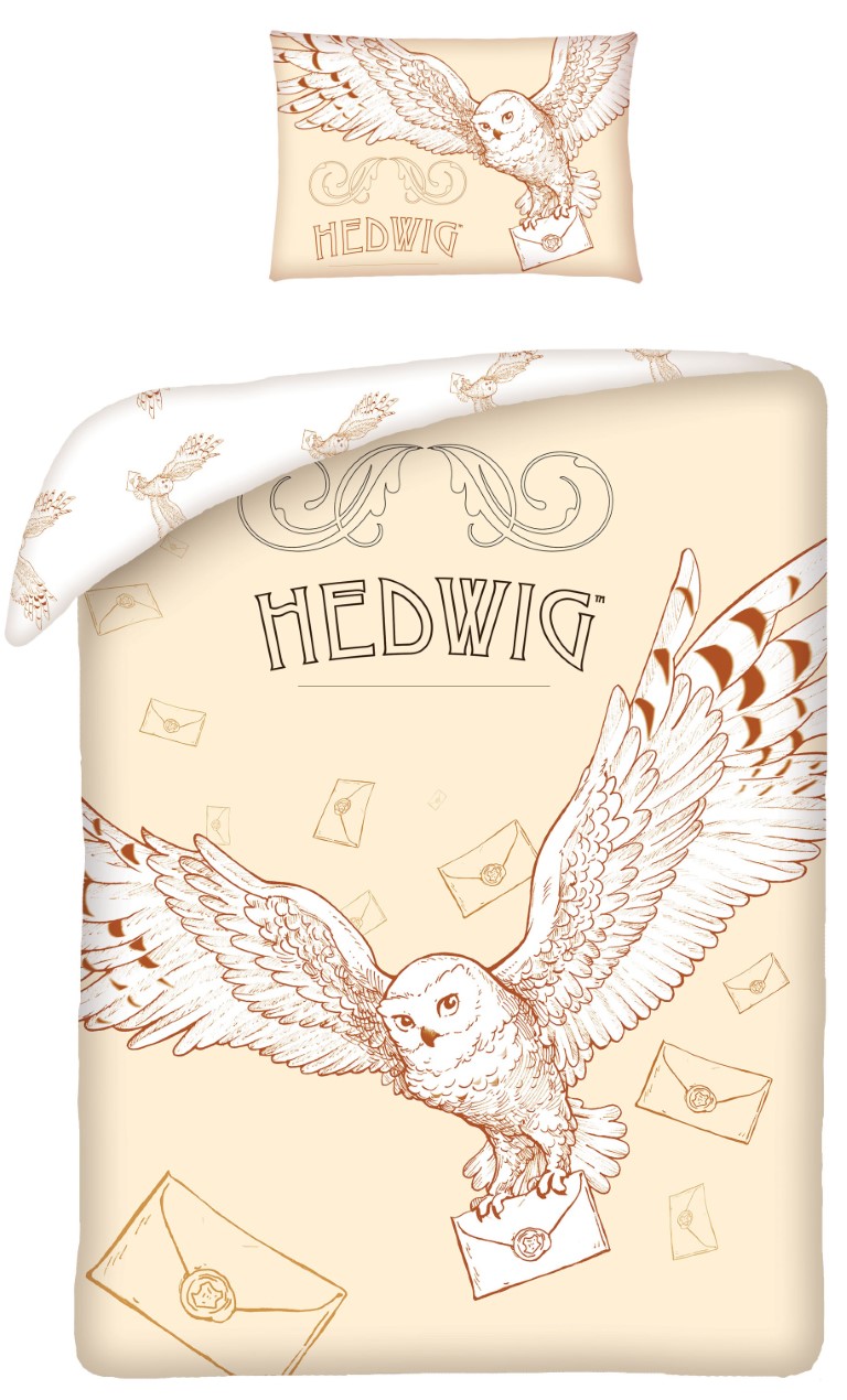 Se Harry Potter Hedwig Junior Sengetøj 100 X 135 Cm - 100 Procent Bomuld hos MM Action