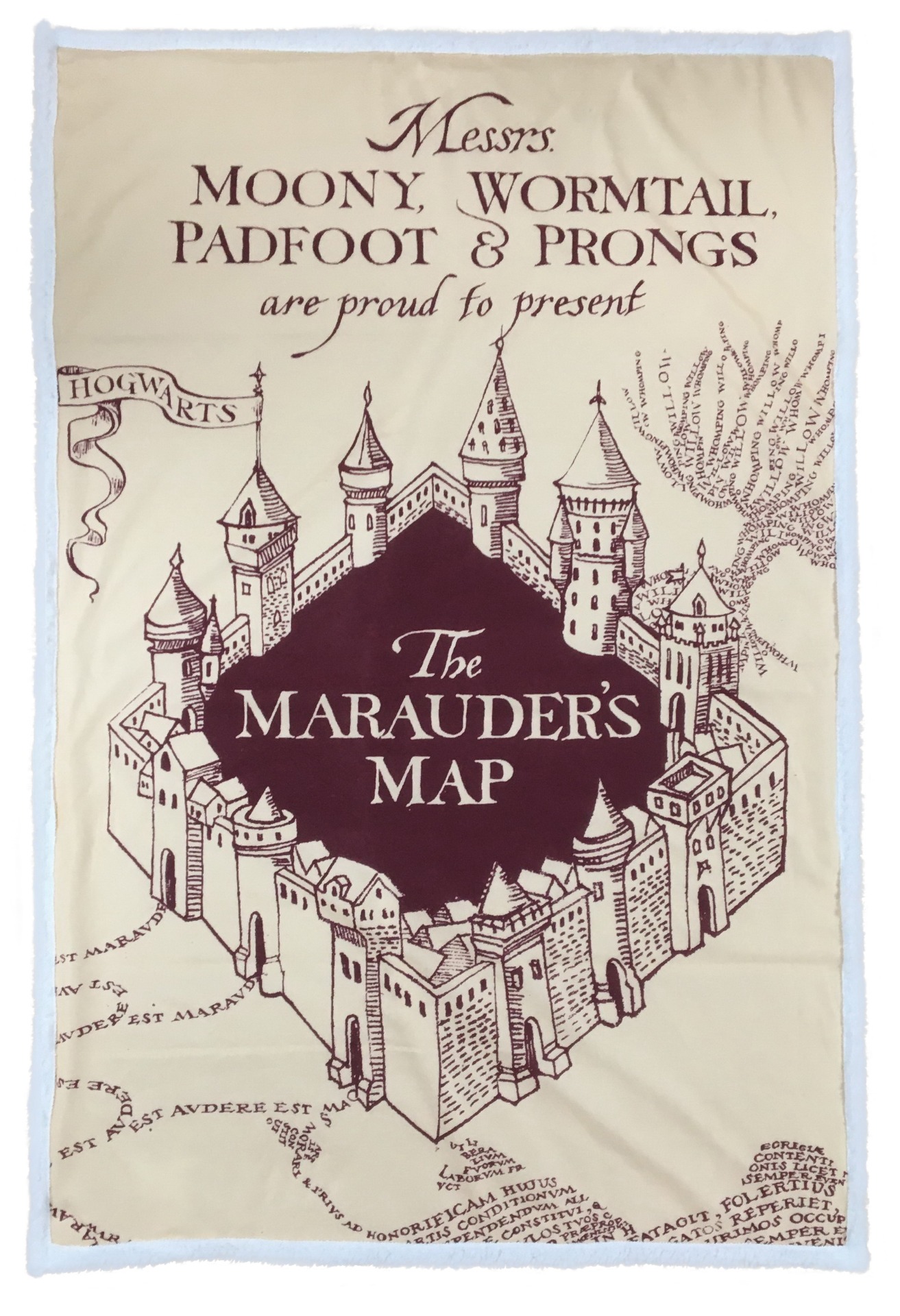 Se Harry Potter Marauders Map Sherpa Fleece Tæppe - 100 X 150 Cm hos MM Action