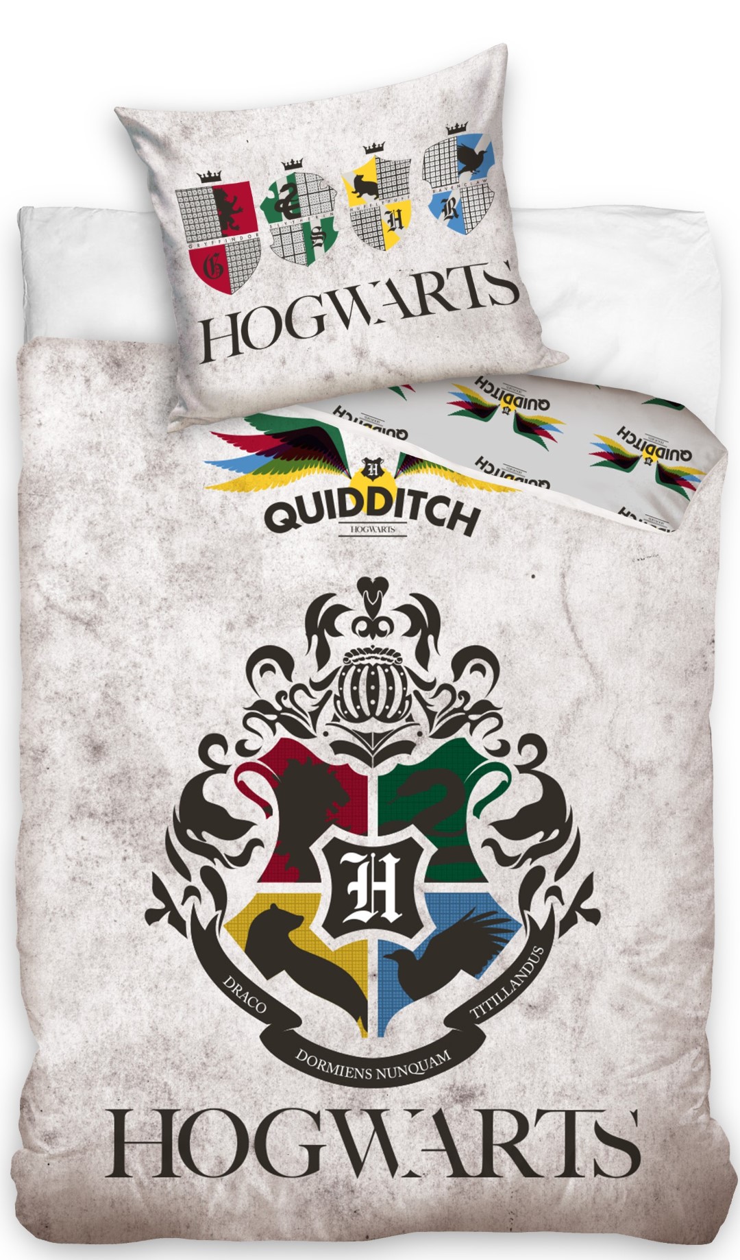 Se Harry Potter Quidditch Sengetøj, 100 Procent Bomuld hos MM Action