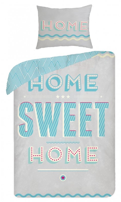 Billede af Home Sweet Home 2i1 Design sengetøj - 100 Procent Bomuld