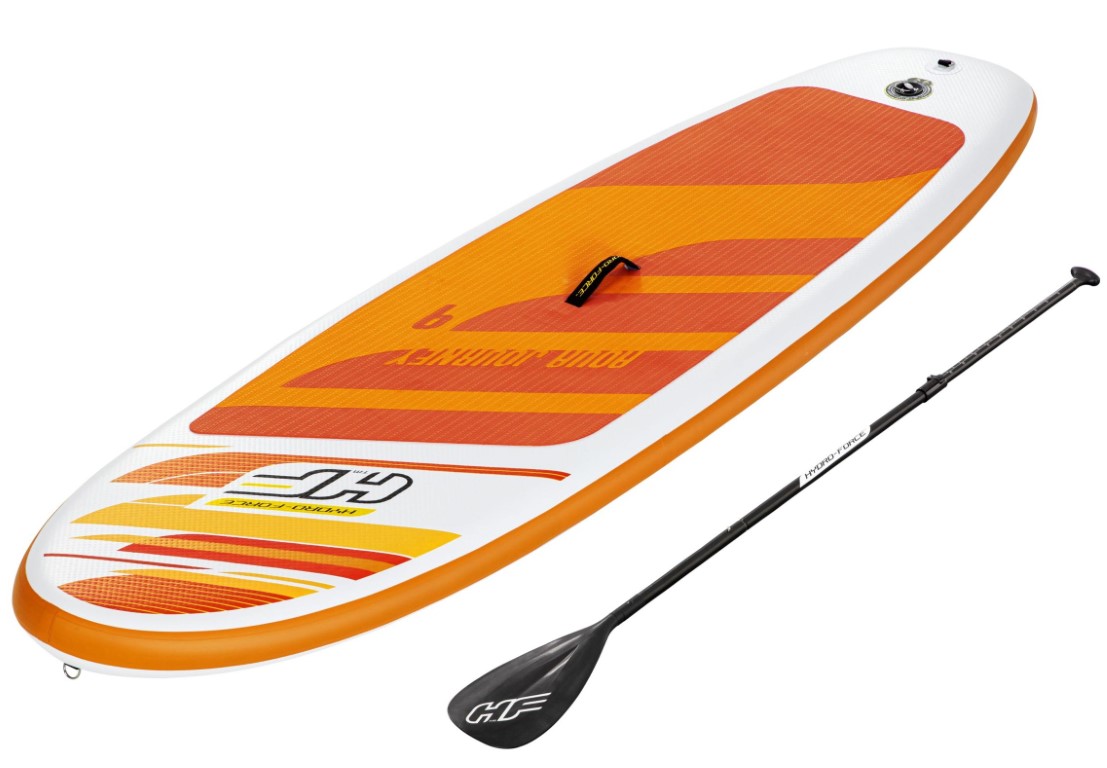Se Hydro-Force SUP Paddle Board 2.74m x 76cm x 12cm Aqua Journey Sæt hos MM Action