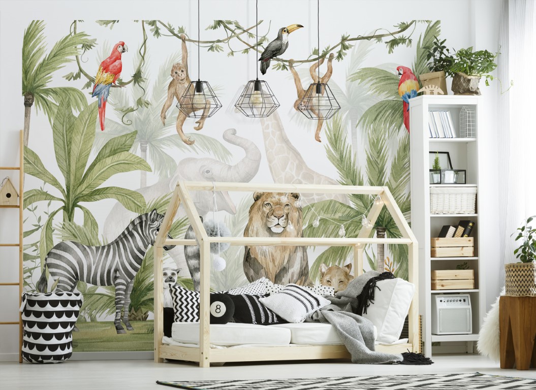 Billede af Jungle Safari tapet 243 x 305 cm