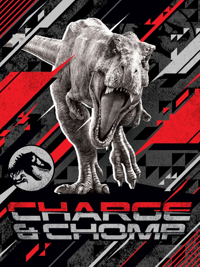 Jurassic World CHARGE AND CHOMP Fleece tæppe - 130 x 170 cm